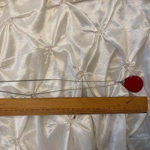 Vintage red long necklace pendant